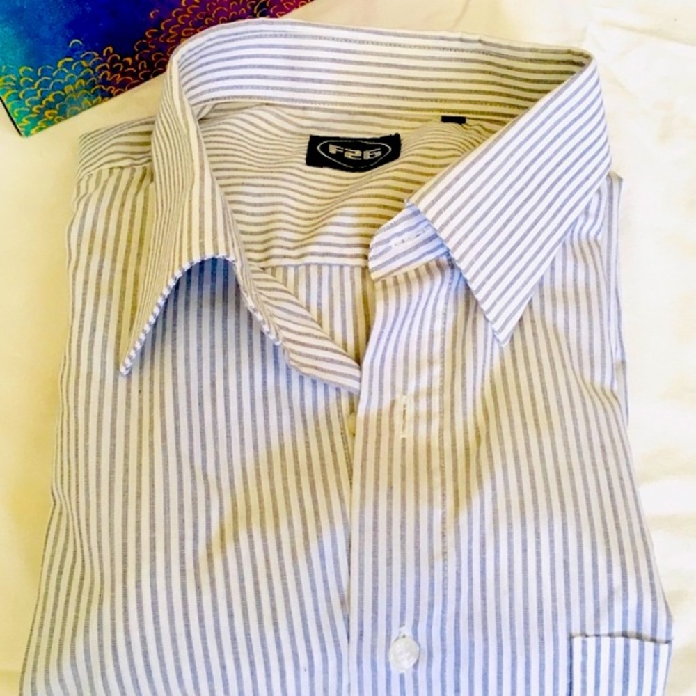 MEN GREY SHIRT PINSTRIPES - Picture 4 of 6
